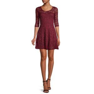 Material Girl Lace Illusion Skater Dress SX